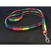 Neu Tie-Dye Regenbogen Und Schwarz 550 Paracord Hundeleine von 4PawsOnlyNovelties