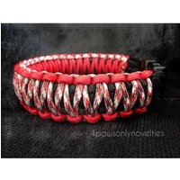 Paracord Hundehalsband in Ohio State Themen Camo Farben | Sondergröße von 4PawsOnlyNovelties