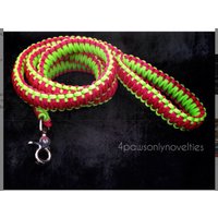Paracord Hundeleine in King Cobra Weave, Individuelle | 2 Farben Zur Auswahl von 4PawsOnlyNovelties
