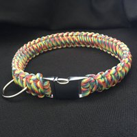 Regenbogen Camoflauge Paracord Hundehalsband | Benutzerdefinierte Größe von 4PawsOnlyNovelties