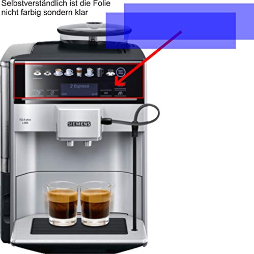 4ProTec I 2X Crystal Clear klar Schutzfolie für Siemens TE653501DE EQ.6 Plus S300 S700 S100 Kaffeevollautomat Displayschutzfolie Bildschirmschutzfolie Schutzhülle Displayschutz Displayfolie Folie von 4ProTec