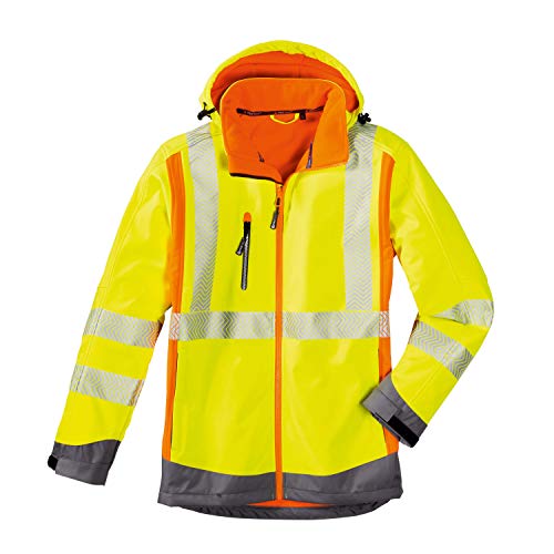 4Protect Warnschutz Softshelljacke "Houston", 1 Stück, leuchtgelb/-orange/grau, 3475-XL von 4Protect