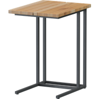 4Seasons Solido Beistelltisch teak, Gestell Edelstahl anthrazit 42x35 cm (H 50) von 4Seasons