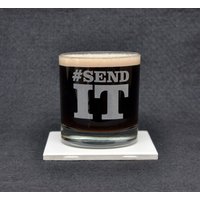 Send It Or #send Outdoor Extreme Sport Themen Geätzt Whisky Rocks Glas - Made in Usa | Nach Maß Erhältlich von 4TheAdventure
