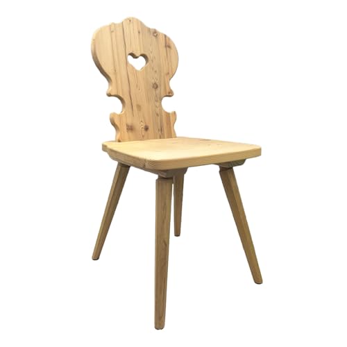 4betterdays.com NATURlich leben! 2er-Set Bauernstühle Fichte Altholz gedämpft - Massivholz | B 41 x T 38 x H 87 cm | Handwerk aus Südtirol - Stuhl mit Herz - 2X Landhausstuhl Holz von 4betterdays.com NATURlich leben!