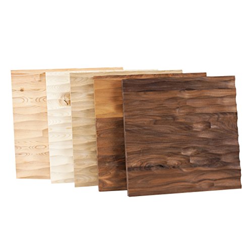 4betterdays.com NATURlich leben! Edles Wandpaneel aus Zirbenholz - 33 x 33 - Schallregulierung - Holz Duft - Zirben Deko - Holz Deko - inkl. Dübel und Schrauben von 4betterdays.com NATURlich leben!