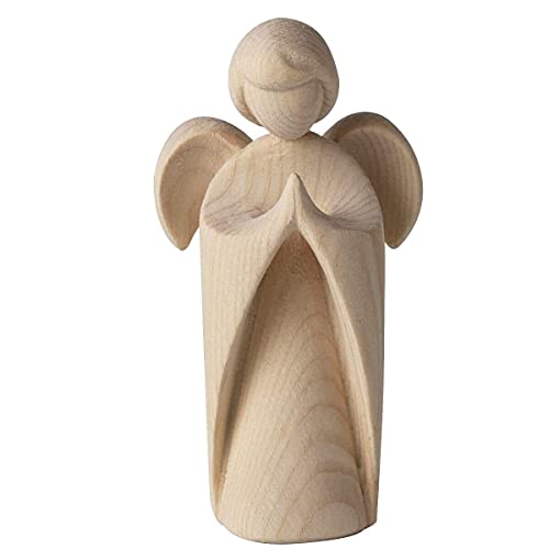 4betterdays.com Klassischer Schutzengel aus Zirbenholz - Handwerk aus Südtirol/Riecht nach Zirbe/Höhe 9cm / Engel Figur, Taufgeschenke, Schutzengel Kommunion, Schutzengel aus Holz von 4betterdays.com NATURlich leben!