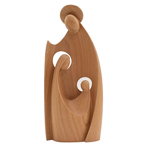 4betterdays.com NATURlich leben! Krippenblock ‘Heilige Familie’ | aus einem Holzstück gefertigt | Made in Südtirol | Kirsche satiniert | Höhe 17 cm von 4betterdays.com NATURlich leben!