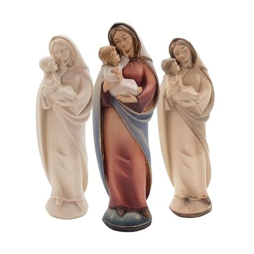 4betterdays.com NATURlich leben! Madonna der Liebe mit Kind | Massivholz Figur | Bunt bemalt | Höhe 10 cm | Made in Südtirol von 4betterdays.com NATURlich leben!