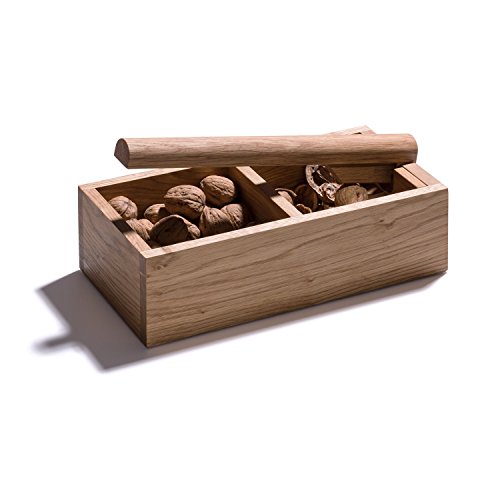 4betterdays.com NATURlich leben! Nussknacker mit 2 Fächern und starkem Hebel - aus heimischem Eichenholz - Handgefertigt in Deutschland - plastikfrei & nachhaltig produziert von 4betterdays.com NATURlich leben!