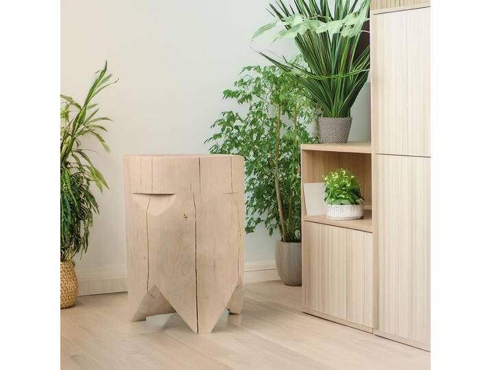 Designer Couchtisch / Hocker 'Chalet-Buddy Bert' massives Fichtenholz DM 35 x H 47 cm Made in Austria von 4betterdays
