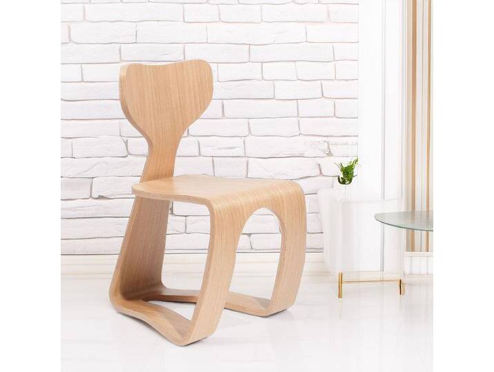 Ergonomischer Vollholzstuhl 'Ergo' schichtverleimter Eiche B 44,5 x T 41 x H 81,5 cm leicht federnd lackiert oder geölt Handwerk aus Südtiro von 4betterdays