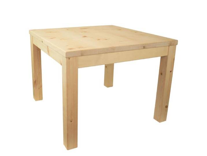 Kindertisch aus Zirbenholz ‘Sweetheart’ 70 x 70 x 53 cm Made in Südtirol von 4betterdays