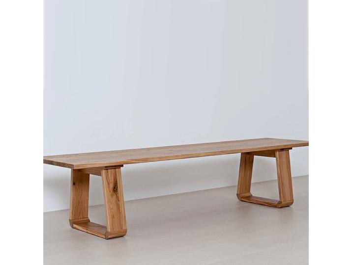 Massivholzbank 'Look' ohne Rückenlehne in Zirbe, Fichte, Eiche, Buche, Nuss L 100/200 x T 47 x H 46 cm Made in Südtirol von 4betterdays