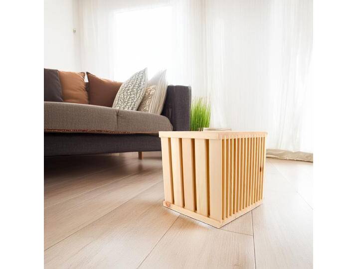 Multifunktionaler Hocker / Beistelltisch 'Stackle Bouquet' aus Zirbenholz 40x40x40 cm Made in Austria von 4betterdays