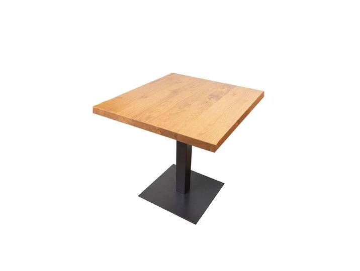 Schlichter Massivholz Tisch ‘Kurt’ in Eiche geölt mit quadratischem Metallsäulengestell aus pulverbeschichtetem Eisen Made in Südtirol Schlichter Massivholz Tisch ‘Kurt’ in Eiche geölt mit quadratischem Metallsäulengestell aus pulverbeschichtetem Eisen Made in Südtirol von 4betterdays