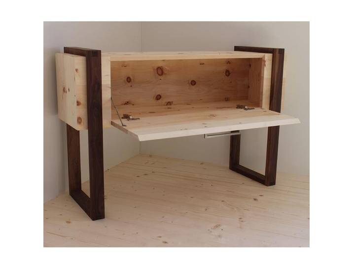 Sideboard 'Ahrn' Zirbe roh B 120 x T 37,5 x H 78 cm Rahmen in Nuss Made in Austria Sideboard 'Ahrn' Zirbe roh B 120 x T 37,5 x H 78 cm Rahmen in Nuss Made in Austria von 4betterdays