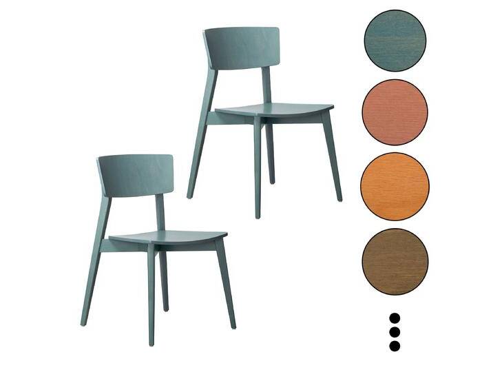 Stapelstuhl 'Mina' aus massiver Buche 2er-Set Holzsitzfläche in verschiedenen Farben Handwerk aus Südtirol Stapelstuhl 'Mina' aus massiver Buche 2er-Set Holzsitzfläche in verschiedenen Farben Handwerk aus Südtirol von 4betterdays