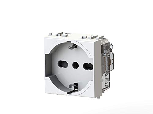 Schuko Steckdose Typ P40 kompatibel mit Vimar Plana von 4Box