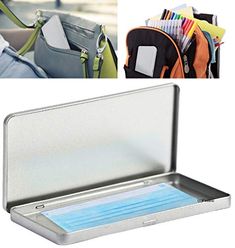1x Aufbewahrungs-Box SILBER 19,0x9,5cm für Masken, Schokolade, Stifte usw....moderne Box ideal für unterwegs, Shopping, Auto, Kindergarten, Schule, Büro, Reise 1x Aufbewahrungs-Box SILBER 19,0x9,5cm für Masken, Schokolade, Stifte usw....moderne Box ideal für unterwegs, Shopping, Auto, Kindergarten, Schule, Büro, Reise von 4go