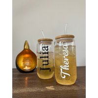 Trinkglas I Personalisiert Geschenk Iced Coffee Glas To Go Coffee Geburtstag von 4moodscreation