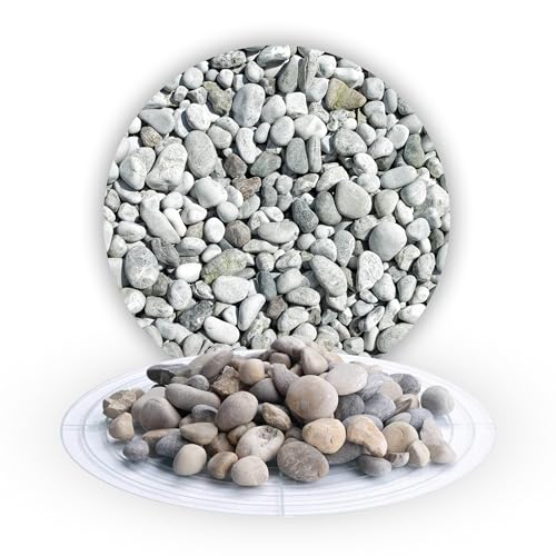 Best For Home - Kieselsteine | gartensteine für boden | natursteine für garten | ziersteine garten groß 8-16 mm | Beste Weiße Kieselsteine für den Garten 25×2 kg | Kieselsteine Deko Umweltfreundlich von 4myBaby GmbH