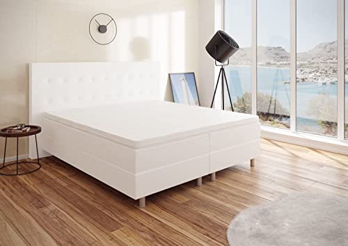 4myBaby GmbH - Neo First Class Boxspringbett 180x200 | Doppelbett Mit Matratze | Polsterbett Mit 7-Zonen-Bonellfederkern und Topper von 4myBaby GmbH