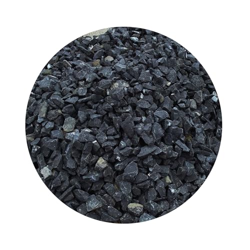 Best For Garden Basaltsplitt 8-16 mm - Ziersplitt aus schwarzem Basalt, vielseitig verwendbar in Garten, Hof & Wegen, gewaschen & naturbelassen, Deko- und Teichkies (25) von 4myBaby GmbH