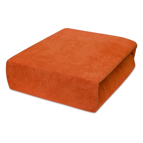 Best for Kids Spannbettlaken Spannbetttuch 100% Baumwolle Jersey in 22 Farben und 9 Größen (80x180, Rostbraun) von 4myBaby GmbH