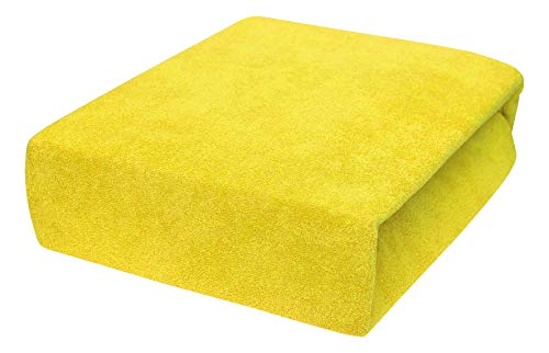 SPANNBETTLAKEN MIT NEUSTER TECHNIK HERGESTELLT mit Gummizug Frottee Frotte 80x160, 80x180, 80x200-23 Farben 80x200, Gelb SPANNBETTLAKEN MIT NEUSTER TECHNIK HERGESTELLT mit Gummizug Frottee Frotte 80x160, 80x180, 80x200-23 Farben 80x200, Gelb von 4myBaby GmbH