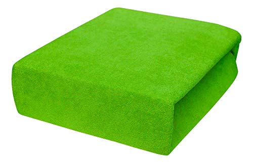 SPANNBETTLAKEN MIT NEUSTER TECHNIK HERGESTELLT mit Gummizug Frottee Frotte 90x160, 90x180, 90x200-23 Farben 90x200, Grüner Apfel SPANNBETTLAKEN MIT NEUSTER TECHNIK HERGESTELLT mit Gummizug Frottee Frotte 90x160, 90x180, 90x200-23 Farben 90x200, Grüner Apfel von 4myBaby GmbH