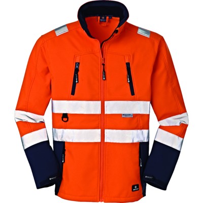 Warnschutz-Softshelljacke PITTSBURGH 3471, warnorange/navy, Größe XXL von 4protect