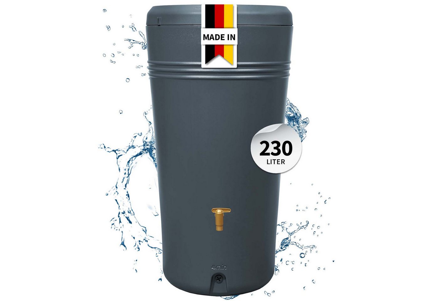 4rain Regentonne AZURA 2in1 Regenspeicher 230 Liter graphite grey inkl. Pflanzschale 4rain Regentonne AZURA 2in1 Regenspeicher 230 Liter graphite grey inkl. Pflanzschale von 4rain