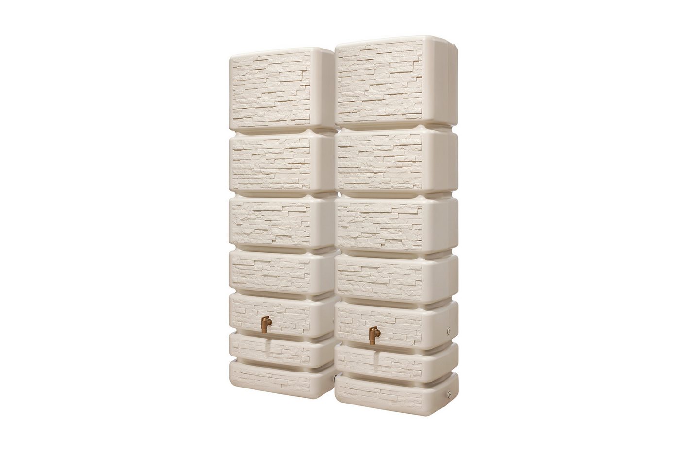4rain Regentonne SLIM STONE DECOR SET 700 L, sand- von 4rain