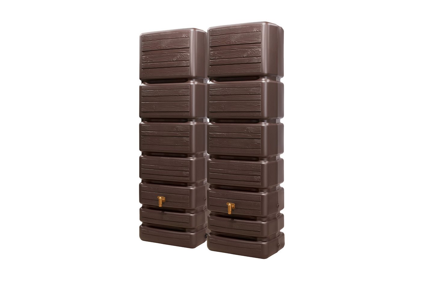 4rain Regentonne SLIM WOOD DECOR SET 700 L,dark- von 4rain