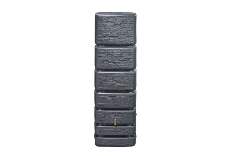 4rain Regenwasser-Wandtank Slim Stone Decor graphite grey 350 Liter von 4rain