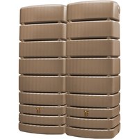 4rain SLIM Wandtank-SET 1000 L, taupe von 4rain