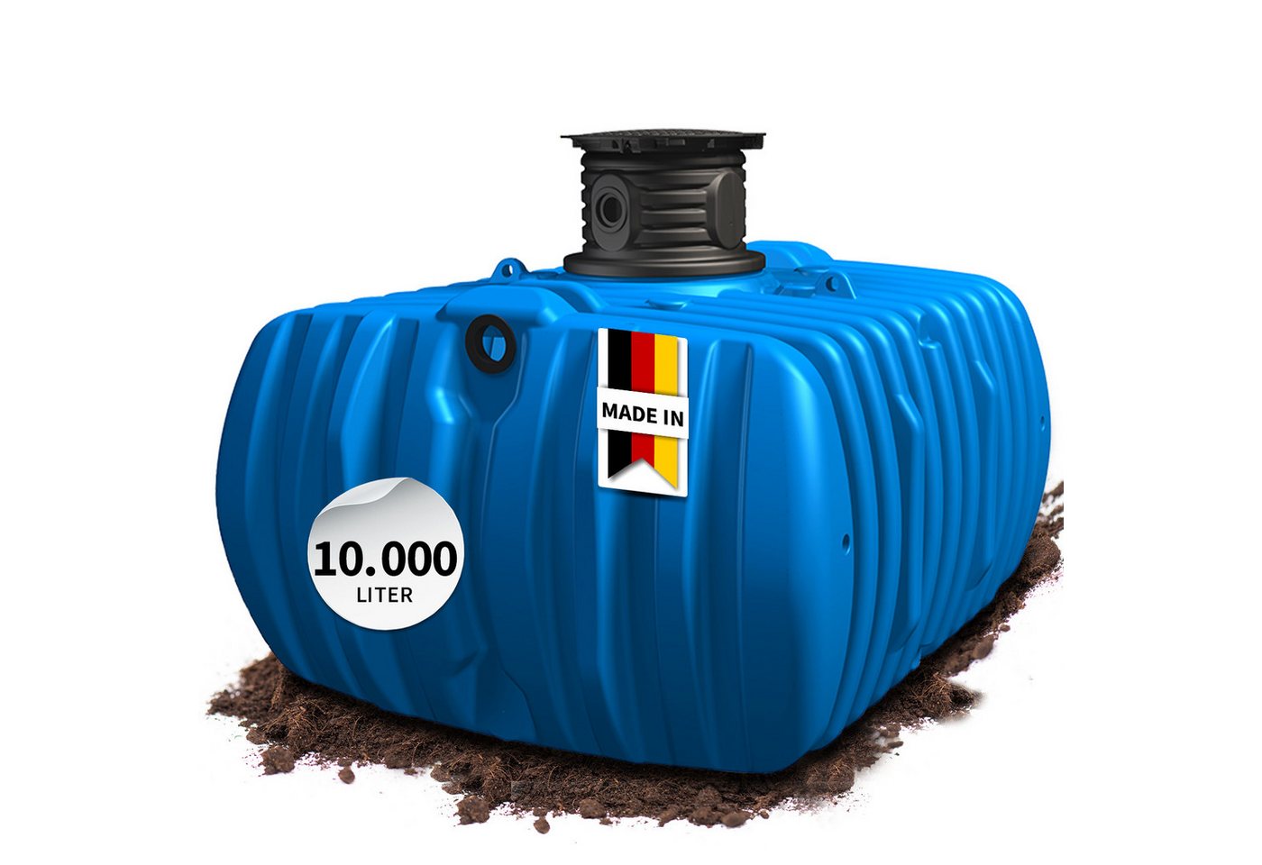 4rain Wasserreservoir FLAT L Flachtank 10000 Liter inkl. Schachtverlängerung von 4rain