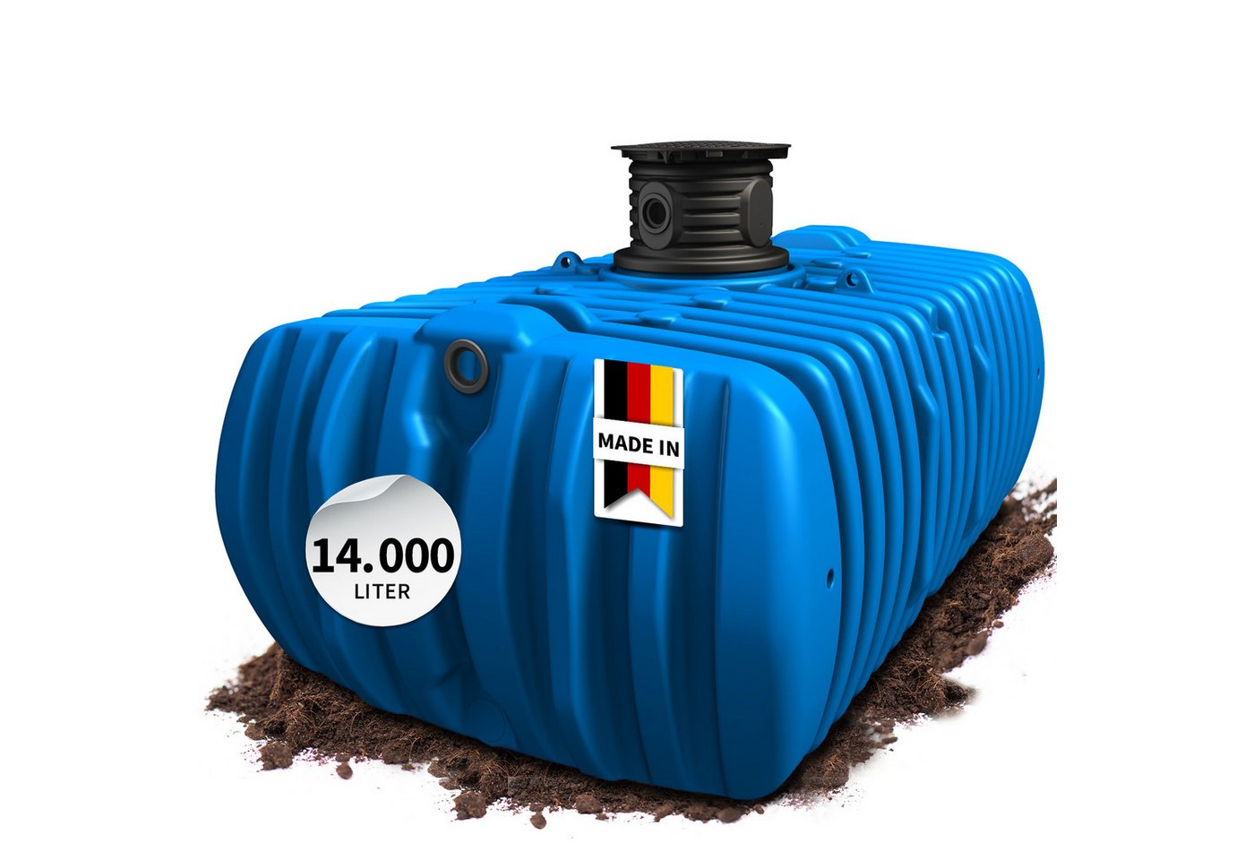 4rain Wasserreservoir FLAT XL Flachtank 14000 Liter inkl. Schachtverlängerung von 4rain