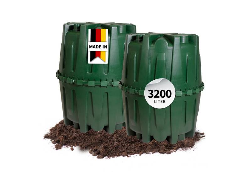 4rain Wasserreservoir HERKULES Tanksystem 3200 Liter Komplettpaket Garten von 4rain