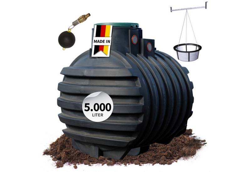 4rain Wasserreservoir MONO Retentionszisterne 5000 Liter inkl. Tankabdeckung von 4rain