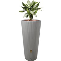 4rain - vaso decor 2in1 Regenspeicher 220 l, zinkgrau, inkl. Pflanzschale - 295642 von 4rain