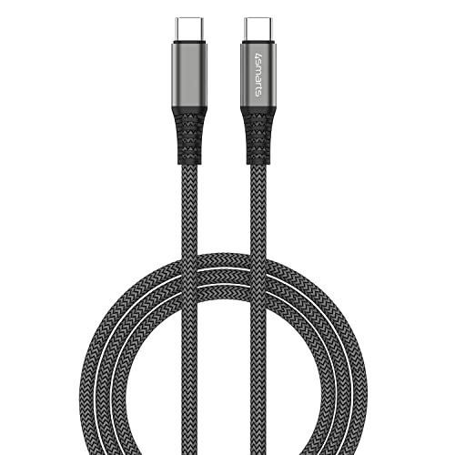 4smarts PremiumCord 100W Handy, Notebook Kabel [1x USB-C® - 1x USB-C®] 1.5 m Schwarz, Grau von 4smarts