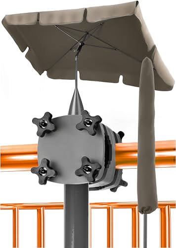 4smile Sonnenschirm Balkon SunnyShade, Taupe - 3-in-1 SET Sonnenschutz Balkon - UPF 50+ Sonnenschirm rechteckig 200 x 125 cm + Sonnenschirmhalter Balkongeländer + Sonnenschirmhülle 4smile Sonnenschirm Balkon SunnyShade, Taupe - 3-in-1 SET Sonnenschutz Balkon - UPF 50+ Sonnenschirm rechteckig 200 x 125 cm + Sonnenschirmhalter Balkongeländer + Sonnenschirmhülle von 4smile