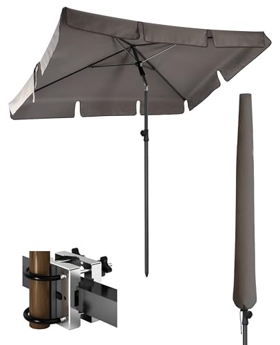 4smile Sonnenschirm Balkon 3-in-1 SET, Taupe – balkonschirm mit UV50+-Schutz, 200 x 125 cm, inkl. Sonnenschirmhalter Balkongeländer und Schirmhülle – passend für Terrasse & Balkon 4smile Sonnenschirm Balkon 3-in-1 SET, Taupe – balkonschirm mit UV50+-Schutz, 200 x 125 cm, inkl. Sonnenschirmhalter Balkongeländer und Schirmhülle – passend für Terrasse & Balkon von 4smile