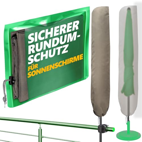 4smile Sonnenschirm Schutzhülle, Taupe - Schutzhülle für Schirm 2 m Ø / 2 m x 1,25 m - Polyester Sonnenschirmhülle wetterfest, strapazierfähige Schirmhülle, Abdeckung Sonnenschirm Standard von 4smile