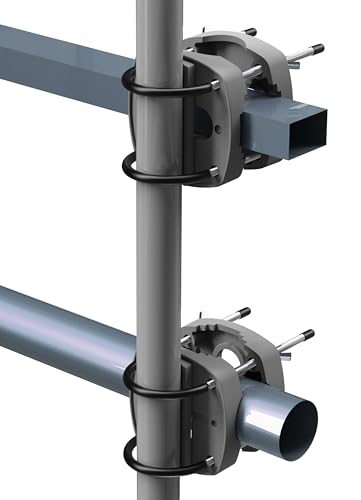 4smile Sonnenschirmhalter Balkongeländer SunnyEasy - 2er Set, Anthrazit - Sonnenschirm Halterung Balkon, flexibel montierbar - Schirmhalterung Balkongeländer ersetzt Sonnenschirmständer Balkon von 4smile
