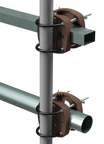 4smile Sonnenschirmhalter Balkongeländer SunnyEasy - 2er Set, Taupe - Sonnenschirm Halterung Balkon, flexibel montierbar - Schirmhalterung Balkongeländer ersetzt Sonnenschirmständer Balkon von 4smile