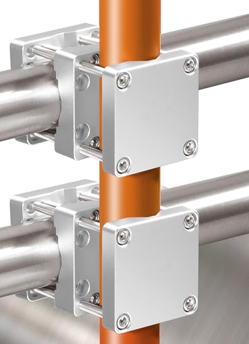 4smile Sonnenschirmhalter Balkongeländer SunnySquare, 2er Set - Aluminium Sonnenschirm Balkon Halterung - stabiles Universaltalent Schirmhalterung, hält jeden Balkonschirm von 4smile