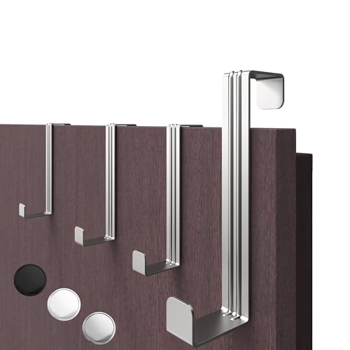 4smile Türhaken zum Einhängen, 4er Set - Edelstahl Kleiderhaken für Tür oder Schrank, vielseitige Haken zum Einhängen - Türgarderobe mit hoher Tragkraft, stabile Türhakenleiste 4smile Türhaken zum Einhängen, 4er Set - Edelstahl Kleiderhaken für Tür oder Schrank, vielseitige Haken zum Einhängen - Türgarderobe mit hoher Tragkraft, stabile Türhakenleiste von 4smile